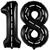 KatchOn, Giant Race Car 18 Balloon Number - 40 Inch | Black 18 Birthday Balloon | 18th Road Birthday Decorations | 18 Year Old Balloon for 18th Construction Birthday Decorations | Number 18 Balloon