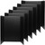 Kosiz 6 Pcs Tri Fold Presentation Board Portable Trifold Display Exhibition Board Corrugated Lightweight Poster Board for School Business Presentations Projects Memorial Photo (Black, 24 x 36'')