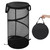 BATTOO Large Collapsible Laundry Basket with Lid Foldable Mesh Pop Up Hamper with Handles for Laundry Room, Bathroom, Kids Room, College Dorm, Travel, Storage Organizer Black