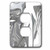 3dRose Image of Abstract Painting In Silver And White... - Light Switch Covers (lsp_354422_6)