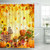 Juirnost Fall Pumpkins Maple Shower Curtain Autumn Thanksgiving Day Shower Curtain Harvest Falling Leaves Bathroom Bathtubs Decor Washable Durable Polyester Fabric 72"x72" with 12 Hooks
