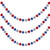 BESTOYARD 3pcs 2M American 4th of July Round Circle Bunting Banner Paper Hanging Garland for American Independence Day Memorial Day Veterans Day Decorations (Red White Blue)