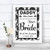 Black and White Damask Daddy Here Comes Your Bride Personalized Wedding Sign