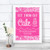 Bright Pink Burlap & Lace Effect Let Them Eat Cake Personalized Wedding Sign