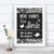 Dark Grey Burlap Lace Here Comes Bride Aisle Sign Personalized Wedding Sign