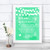 Mint Green Watercolour Lights No Phone Camera Unplugged Wedding Sign