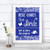 Navy Blue Burlap Lace Here Comes Bride Aisle Sign Personalized Wedding Sign