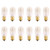 TGS Gems 25 Watt Himalayan Salt Lamp Light Bulbs Incandescent Bulbs E12 Socket-12Pack
