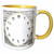 3dRose Arabic Clock face with Arabic Numbers - Grey Tile Graphic - Gray - Mugs (mug_344397_8)