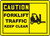 Accuform MVHR665VS Sign, Legend"Caution Forklift Traffic Keep Clean", 7" Length x 10" Width x 0.004" Thickness, Adhesive Vinyl, 7" x 10", Black on Yellow
