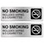 Silvivao No Smoking Signs for Business, No Vaping Signs, 9 x 3 Inches Brushed Aluminum, Waterproof, Self-adhesive for Offices, Restaurants, Hotels, Rest Stops, Public Restrooms - Silver (2 Pack)