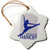 3dRose World of Dances with Grand Jete Ballerina in Blue and Grey - Ornaments (orn-219676-1)