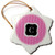 3dRose BrooklynMeme Designs - Pink and Grey Chevron Monogram Initial C - Ornaments (orn-222039-1)