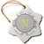 3dRose Grey and White Chevron with Yellow Monogram Initial N - Ornaments (orn-222102-1)