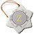3dRose Grey and White Chevron with Yellow Monogram Initial Z - Ornaments (orn-222114-1)