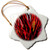 3dRose Red Grass Blades, Grey Background, Stylized View - Ornaments (orn-267232-1)