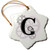 3dRose Grey cogs, Gears. Mechanics, Machinery. Great Black Letter G - Ornaments (orn-298691-1)