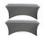 Banquet Tables Pro 6 ft. Rectangular Stretch Spandex Tablecloth (Dark Grey, 2 Pack)