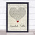 Crowded Table Script Heart Song Lyric Quote Music Poster Gift Present Wedding Song Art Print