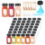 Dabacc Juice Bottles, 45Pcs 4oz Plastic Juice Bottles with Caps Airtight Reusable Clear Empty Water Containers Includes Label Funnel Brush for Juicing Drinking Beverage Smoothies Fridge (4oz)