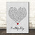 Faithfully Grey Heart Song Lyric Wall Art Poster Gift Present Print