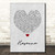 Hosanna Grey Heart Song Lyric Wall Art Poster Gift Present Print