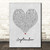 September Grey Heart Song Lyric Wall Art Poster Gift Present Print