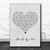 Stand by Me Grey Heart Song Lyric Print