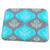 3dRose Dooni Designs Grey Aqua Blue White Henna Damask... - Bathroom Bath Rug Mats (rug-116389-1)