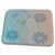 3dRose PS Flowers - Aqua Flowers Silhouette Floral Art - Bathroom Bath Rug Mats (rug-123664-1)