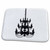 3dRose PS Chic - Black Chandelier and Grey Chevron - Bathroom Bath Rug Mats (rug-202327-1)