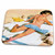 3dRose Print of Elvgren Pinup Oops at Beach with Puppy - Bathroom Bath Rug Mats (rug-204155-1)