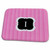 3dRose Pink and Grey Chevron Monogram Initial I - Bathroom Bath Rug Mats (rug-222045-1)