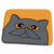 3dRose The Curious Cat Grey with Orange Eyes Orange - Bathroom Bath Rug Mats (rug-31218-1)