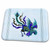 3dRose Blue, Grey and Teal Swooping Chinese Rooster with... - Bathroom Bath Rug Mats (rug-53931-1)