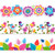 Bulletin Board Border Trim Spring Borders Summer Bulletin Board Borders Animal Print Colorful Removable Blackboard Border for School Offices Classroom Decor (Flower Style, 59 ft in Length)