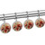 Shower Curtain Hooks, Rust Proof Shower Curtain Rings for Bathroom, Decorative Shower Curtain Hooks Hangers for Shower Curtain Rod, Red Corn Poppy Flowers Field