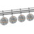 Shower Curtain Hooks, Rust Proof Shower Curtain Rings for Bathroom, Decorative Shower Curtain Hooks Hangers for Shower Curtain Rod, Set of 12, Cartoon Dinosaur Rainbow Stripe Pattern