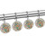 Shower Curtain Hooks, Rust Proof Shower Curtain Rings for Bathroom, Decorative Shower Curtain Hooks Hangers for Shower Curtain Rod, Set of 12, Dinosaur Cartoon Alphabet