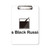 Black Russian Cocktail Clipboard Folder Writing Pad Backing Plate A4