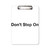 Don't Step On Black Symbol Pattern Clipboard Folder Writing Pad Backing Plate A4