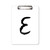 Greek Alphabet Epsilon Black Silhouette Clipboard Folder Writing Pad Backing Plate A4