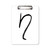 Greek Alphabet ETA Black Silhouette Clipboard Folder Writing Pad Backing Plate A4