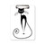 Long Tail Black Cat Animal Silhouette Clipboard Folder Writing Pad Backing Plate A4