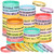 60 Pieces Inspirational Rubber Bracelet Motivational Quote Silicone Bracelets 20 Styles Black Stretch Wristbands for Men Women Teens (Fresh Colors)