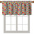 Fanjanmey Nature Theme Window Curtain Valance Rod Pocket,Silhouettes Flowers Pattern Privacy Decorative Rod Pocket Short Winow Valance Curtains,Red Aqua,52" by 18"