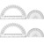 4 Pieces Clear Plastic Protractor Bulk 4 Inch and 6 Inch Math Protractor 180 Degrees, Plastic Protractors for Drafting Drawing Geometry, Office School Supplies