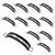 Kemcatui 12 Pack 2 Inch Cable Clamps, Stainless Steel Pipe Clamp, Rubber Clamp Cushioned Insulated, Loop Clamp Metal clamps for Tube Pipe Wire Lines Hoses