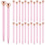 24 Pcs Heart Shaped Pens Retractable Metal Cute Heart Pens 1.0 mm Black Ink Ballpoint Decorative Pens Engagement Gifts for Women School Office Wedding Bridal Shower Valentine's Day (Pink)