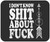 Funny Mousepad Mousemat - I Dont Know Shit About Fuck Funny Cursing Swearing 9" Mouse Pad Mouse Mat Office Poster